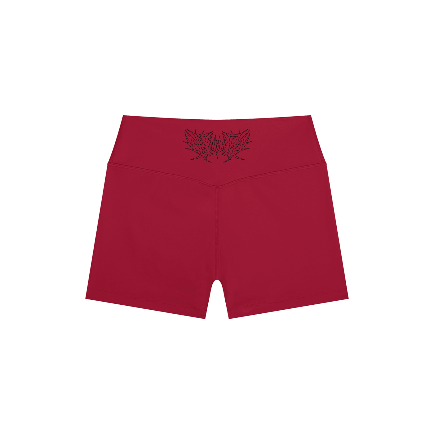 Lover Metal Font High Rise Yoga Shorts - Goth Cloth Co.260721PODBK0708006