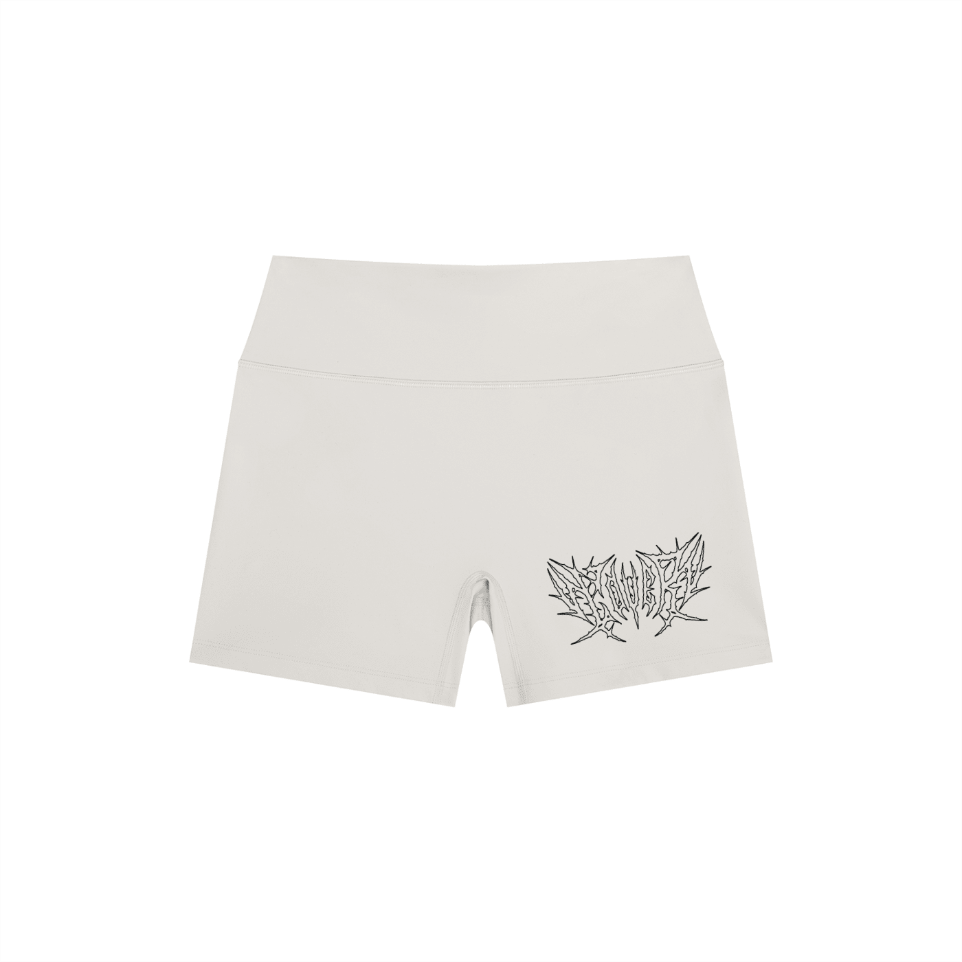 Lover Metal Font High Rise Yoga Shorts - Goth Cloth Co.260721PODBK0728001