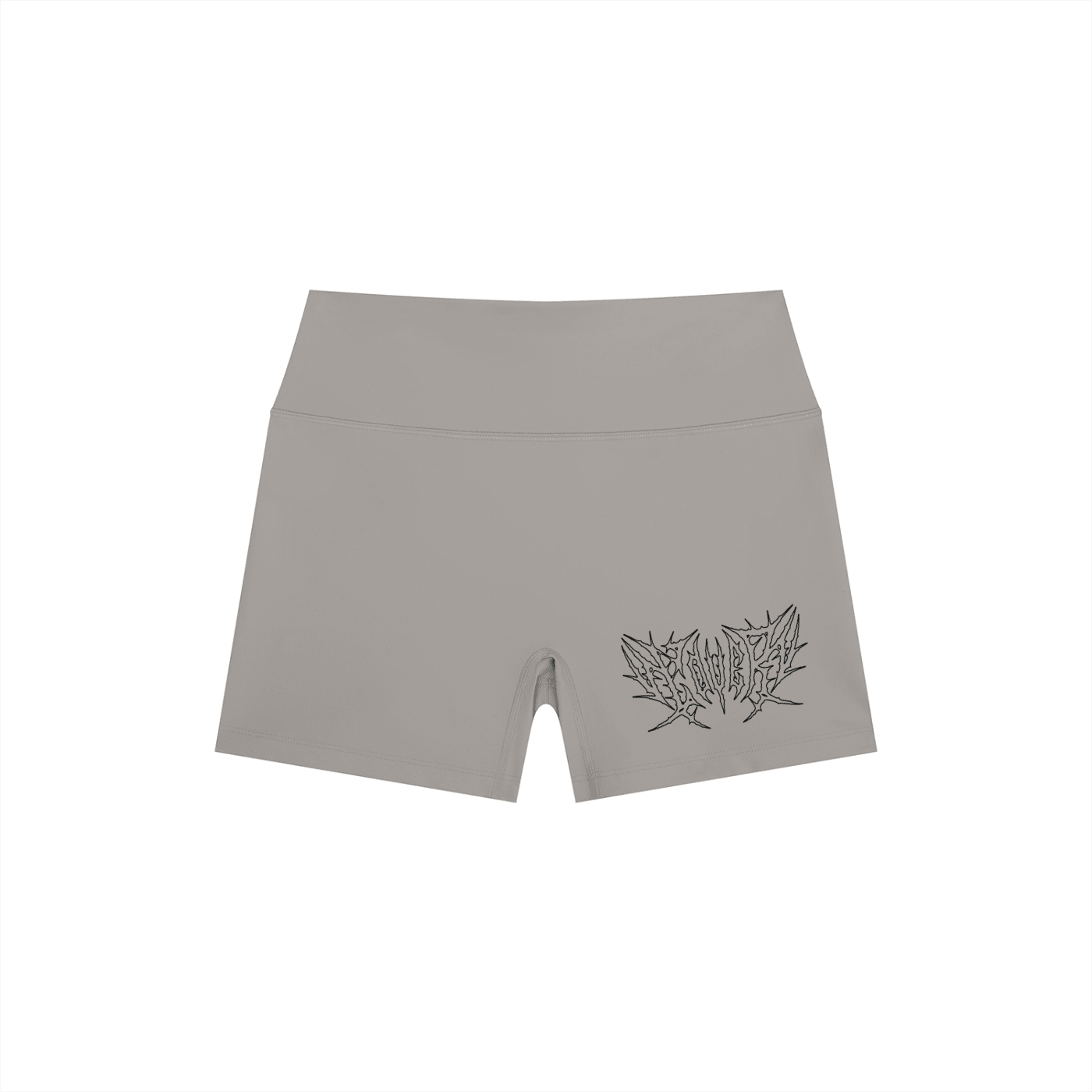 Lover Metal Font High Rise Yoga Shorts - Goth Cloth Co.260721PODBK0728006
