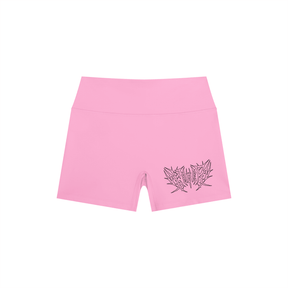 Lover Metal Font High Rise Yoga Shorts - Goth Cloth Co.260721PODBK0728011