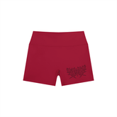 Lover Metal Font High Rise Yoga Shorts - Goth Cloth Co.260721PODBK0728016