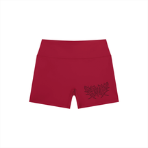 Lover Metal Font High Rise Yoga Shorts - Goth Cloth Co.260721PODBK0728016