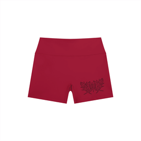 Lover Metal Font High Rise Yoga Shorts - Goth Cloth Co.260721PODBK0728016