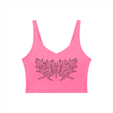 Lover Metal Font Long Line Sports Bra - Goth Cloth Co.260729PODAC0712011