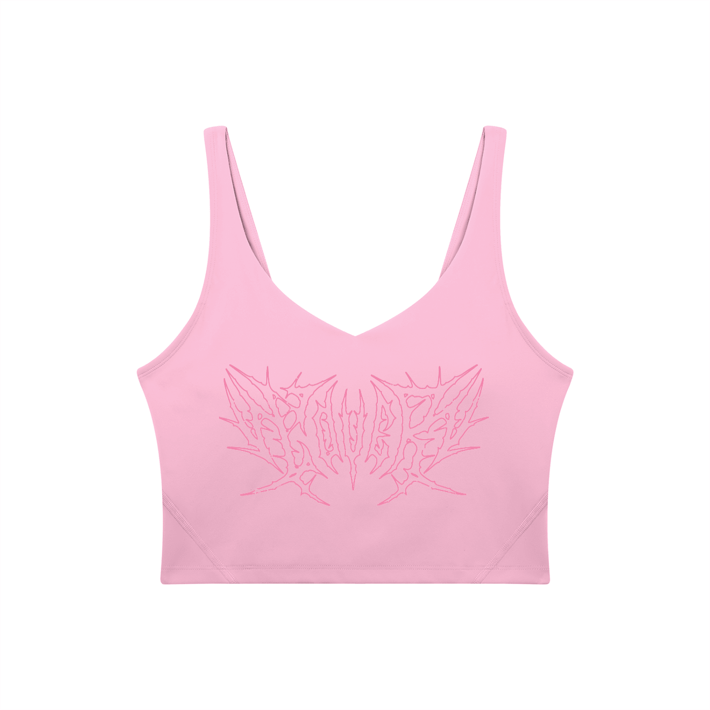Lover Metal Font Long Line Sports Bra - Goth Cloth Co.260729PODAC0724006