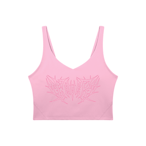 Lover Metal Font Long Line Sports Bra - Goth Cloth Co.260729PODAC0724006