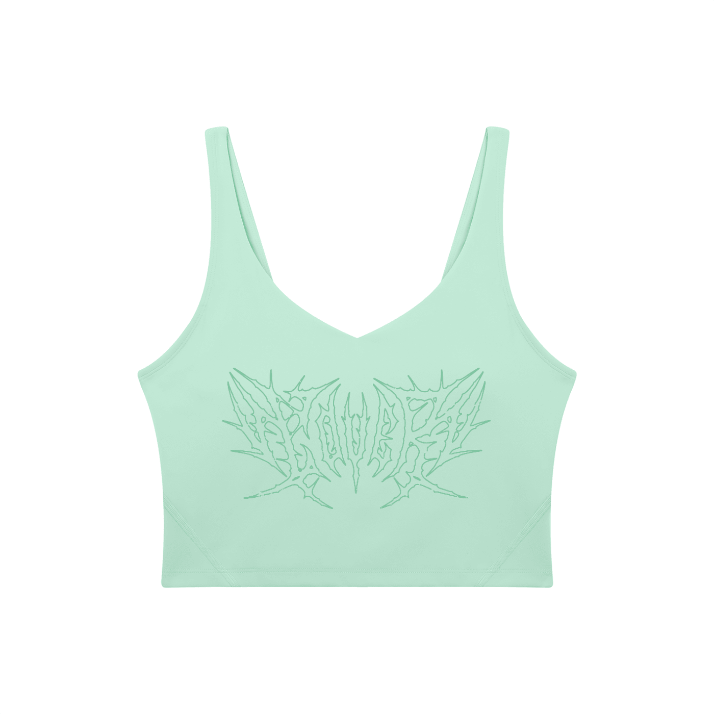 Lover Metal Font Long Line Sports Bra - Goth Cloth Co.260729PODAC0726001