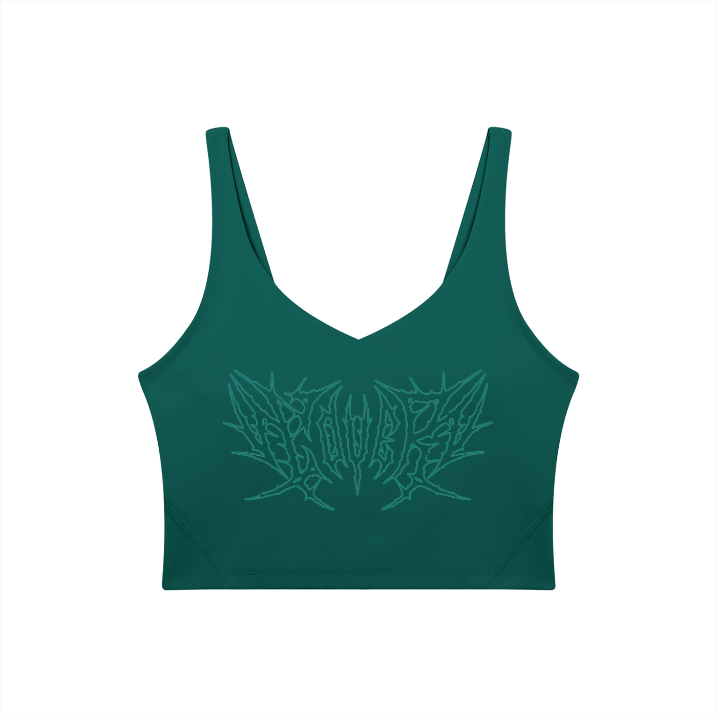Lover Metal Font Long Line Sports Bra - Goth Cloth Co.260729PODAC0745001