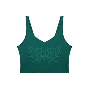 Lover Metal Font Long Line Sports Bra - Goth Cloth Co.260729PODAC0745001