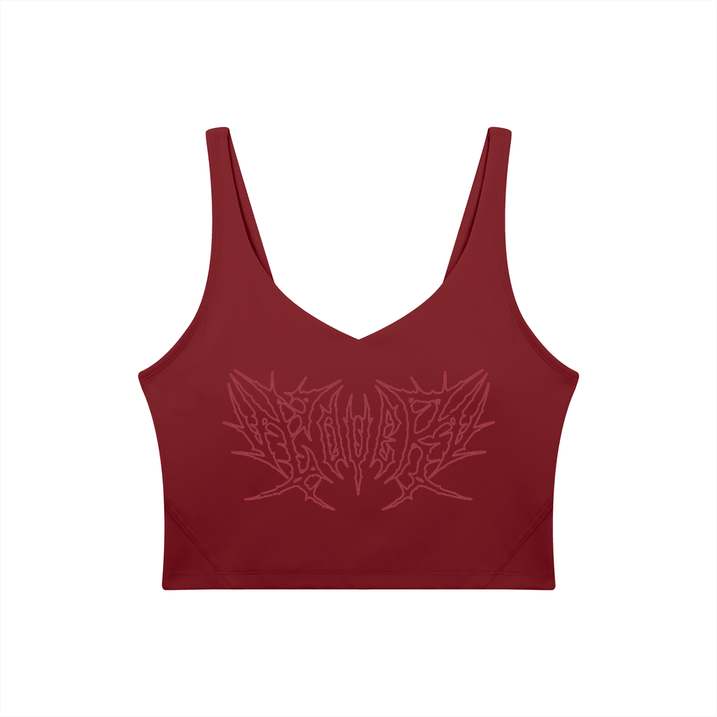 Lover Metal Font Long Line Sports Bra - Goth Cloth Co.260729PODAC0746001