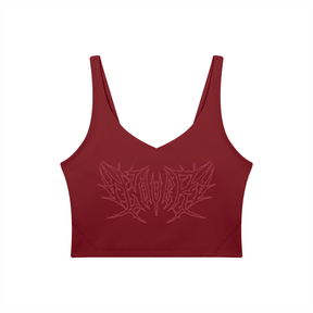 Lover Metal Font Long Line Sports Bra - Goth Cloth Co.260729PODAC0746001