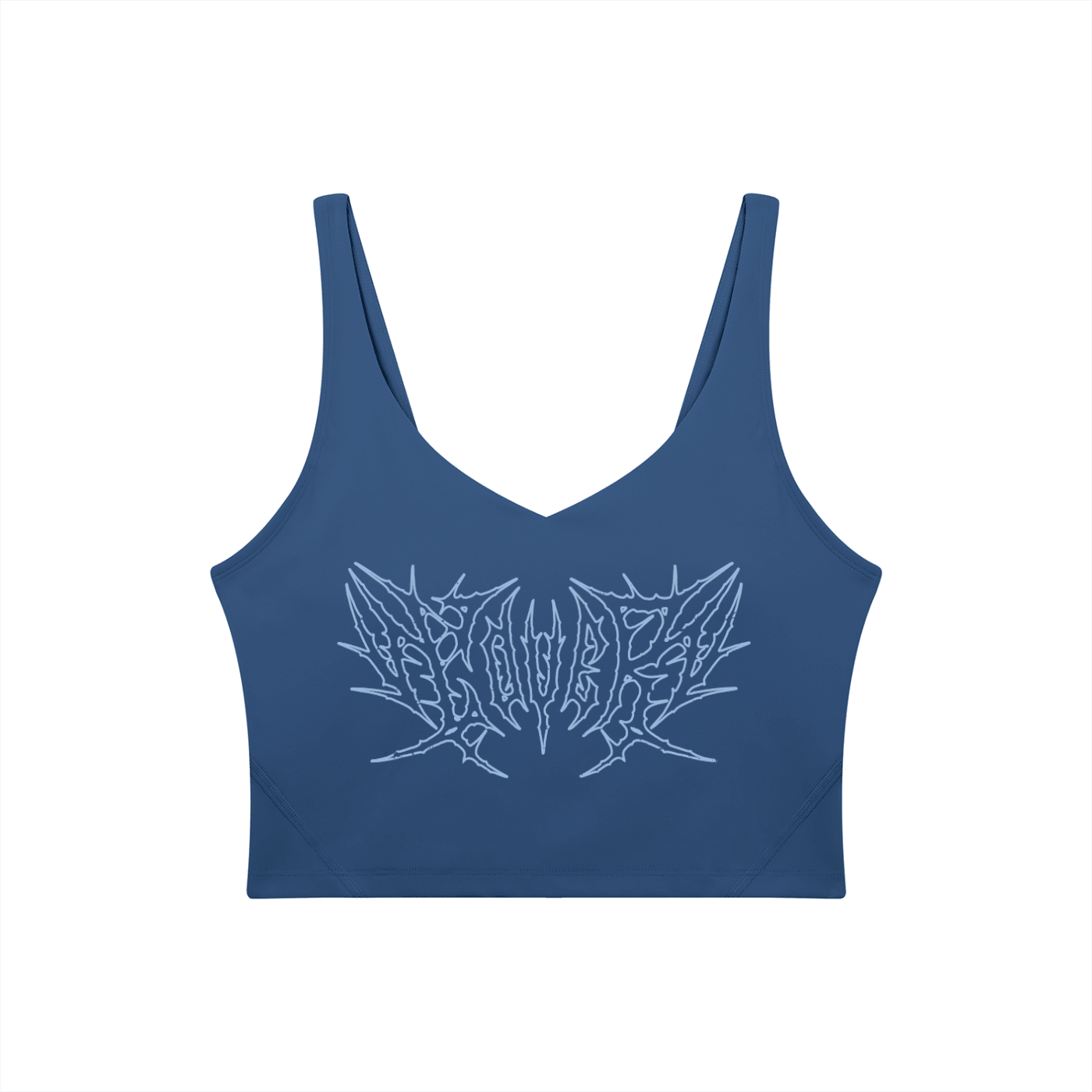 Lover Metal Font Long Line Sports Bra - Goth Cloth Co.260729PODAC0747001