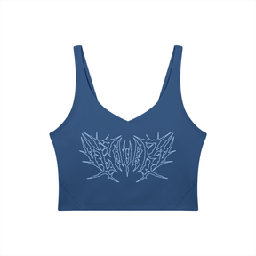 Lover Metal Font Long Line Sports Bra - Goth Cloth Co.260729PODAC0747001