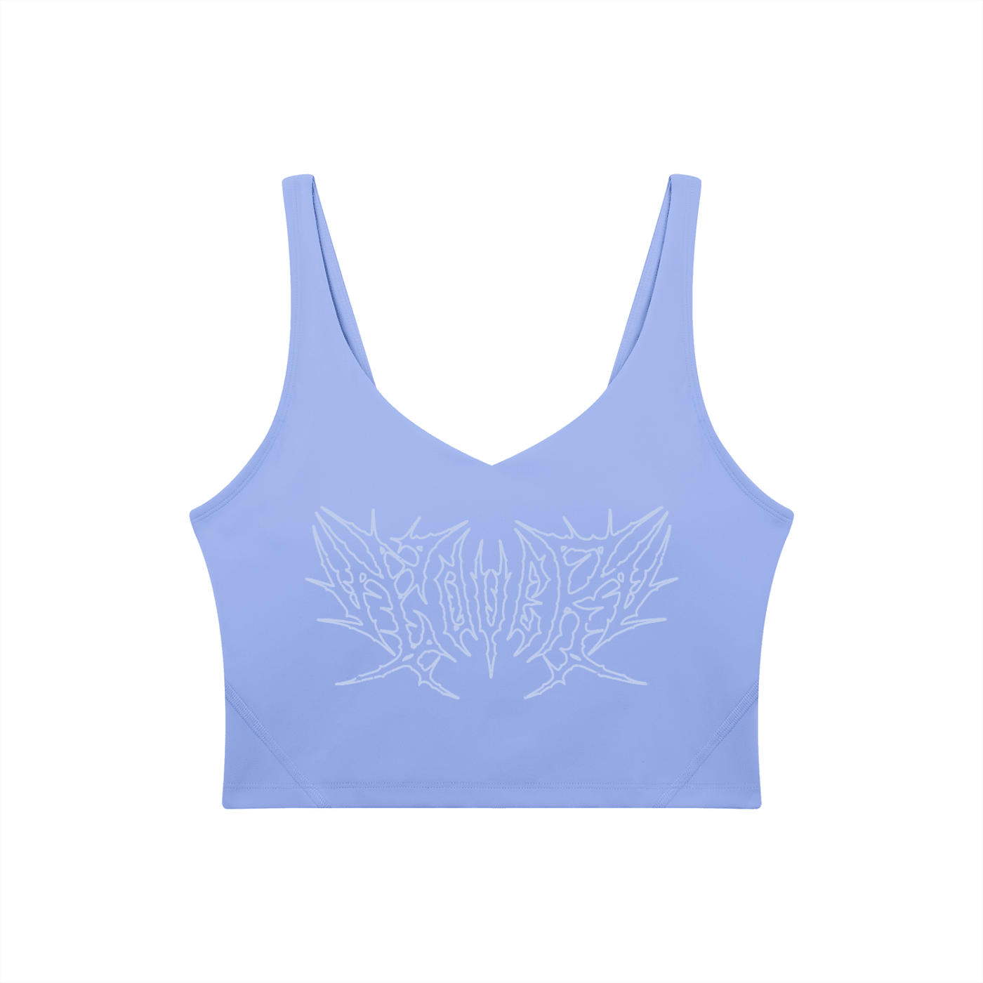Lover Metal Font Long Line Sports Bra - Goth Cloth Co.260729PODAC0749001