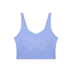 Lover Metal Font Long Line Sports Bra - Goth Cloth Co.260729PODAC0749001