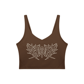 Lover Metal Font Long Line Sports Bra - Goth Cloth Co.260729PODAC0750001