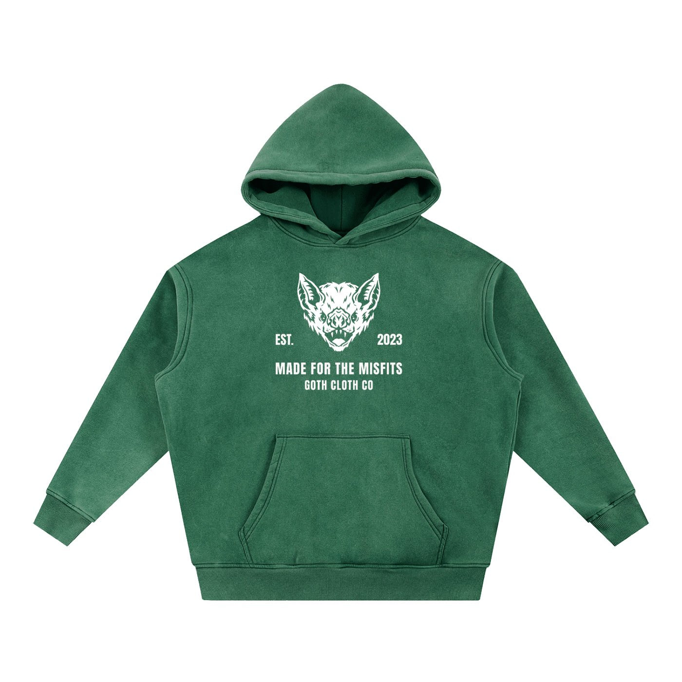 Made for Misfits Acid Wash Fleece Hoodie - Goth Cloth Co.1537959486558457856