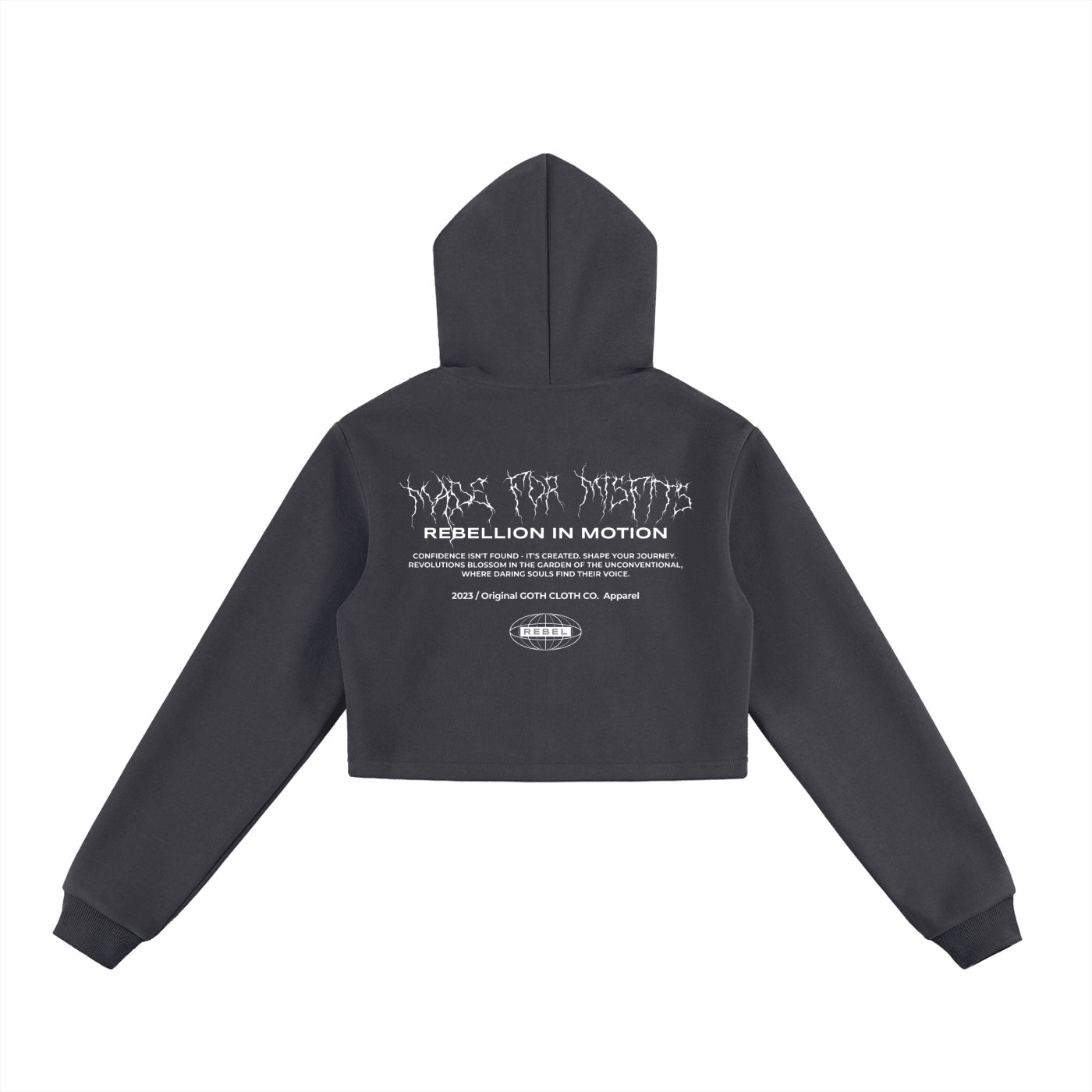 Made for Misfits Cropped Zip-Up Hoodie - Goth Cloth Co.260805PODUA0259001
