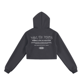 Made for Misfits Cropped Zip-Up Hoodie - Goth Cloth Co.260805PODUA0259001