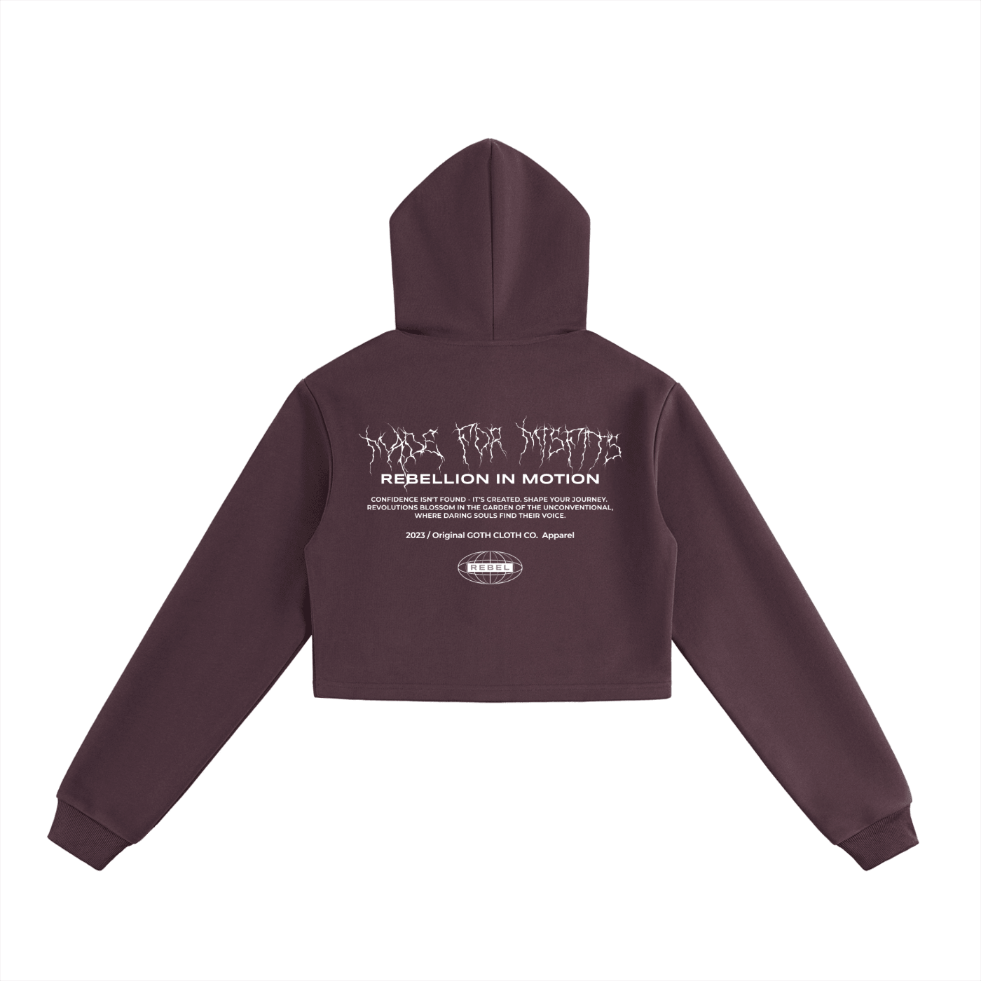 Made for Misfits Cropped Zip-Up Hoodie - Goth Cloth Co.260805PODUA0259005