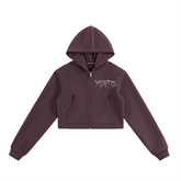 Made for Misfits Cropped Zip-Up Hoodie - Goth Cloth Co.260805PODUA0259009