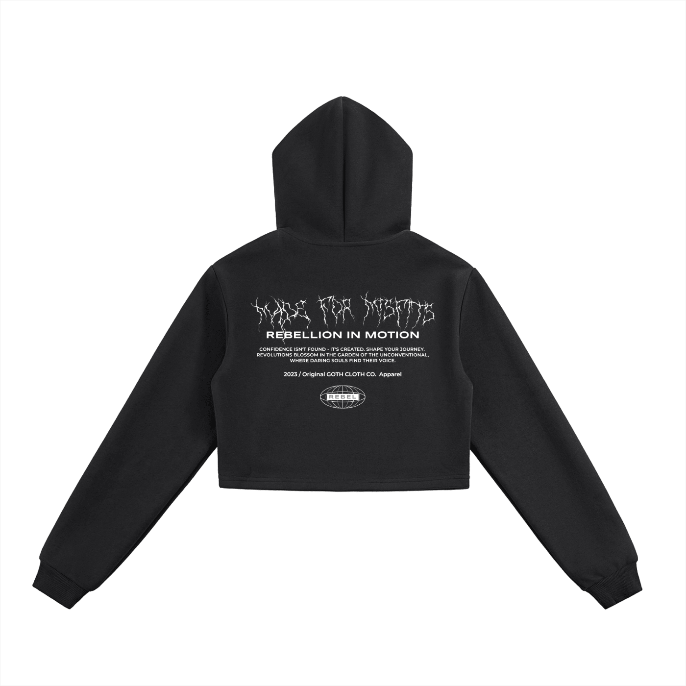 Made for Misfits Cropped Zip-Up Hoodie - Goth Cloth Co.260805PODUA0259009
