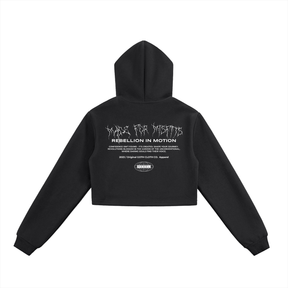 Made for Misfits Cropped Zip-Up Hoodie - Goth Cloth Co.260805PODUA0259009