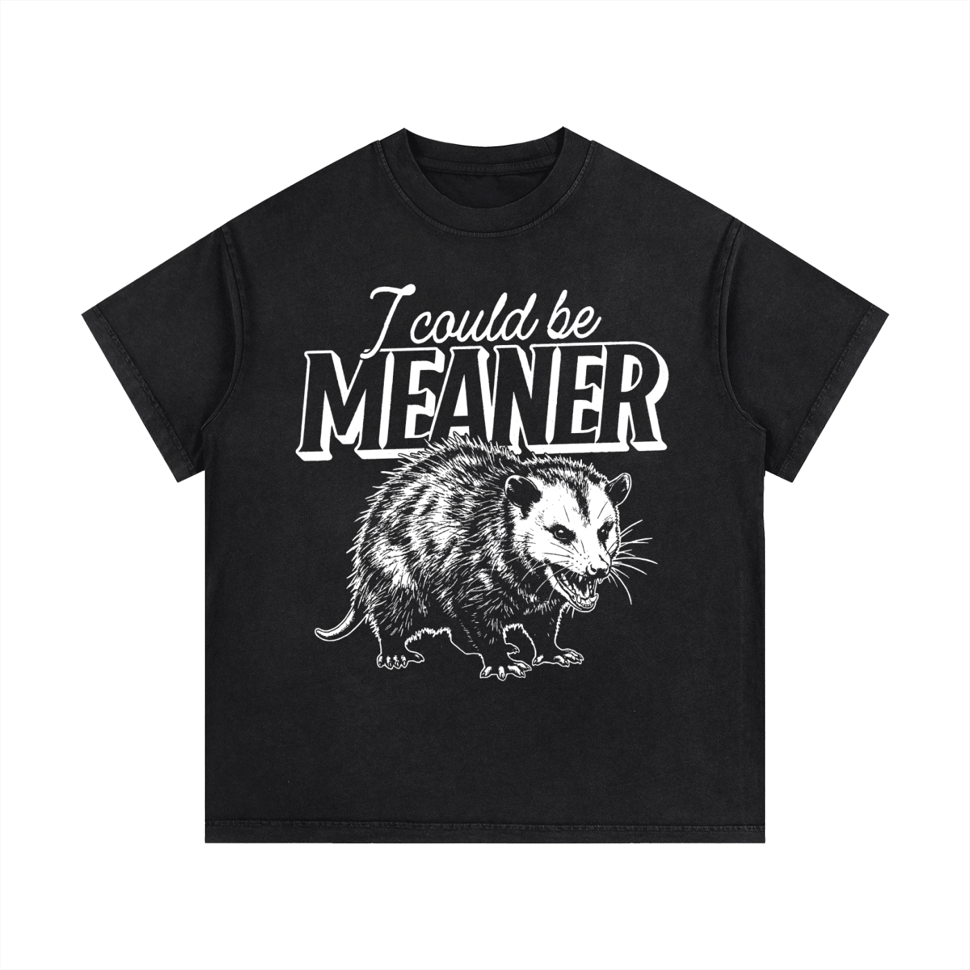Meaner Opossum Vintage Wash Cotton T-Shirt - Goth Cloth Co.gymwear260813PODPQ0652001