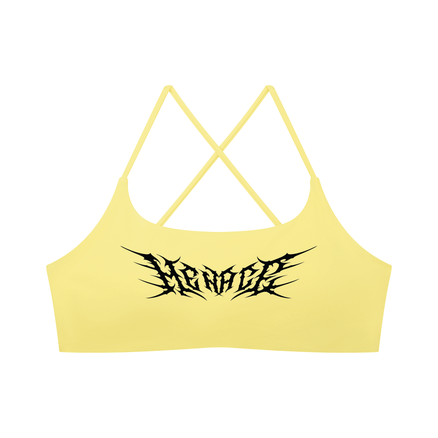 Menace Metal Font Women’s Sports Bra