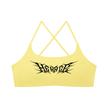 Menace Metal Font Women’s Sports Bra - Goth Cloth Co.261001PODCI1468#001