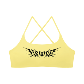 Menace Metal Font Women’s Sports Bra