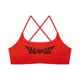 Menace Metal Font Women’s Sports Bra - Goth Cloth Co.261001PODCI1468#011