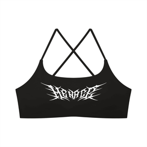 Menace Metal Font Women’s Sports Bra