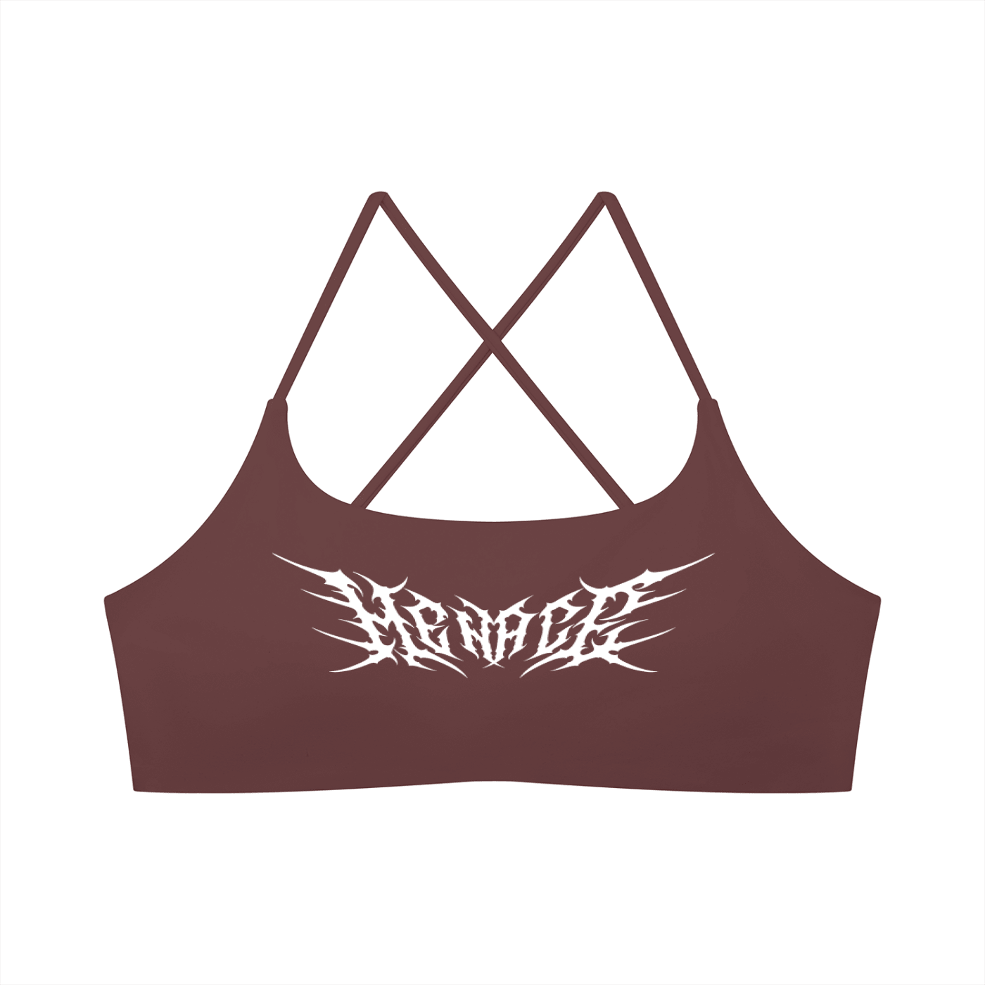 Menace Metal Font Women’s Sports Bra