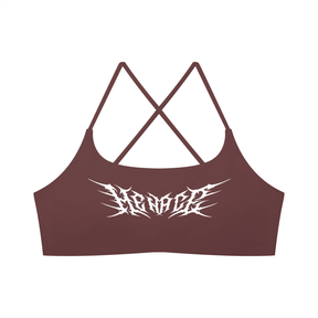 Menace Metal Font Women’s Sports Bra