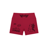 Mental Notes High Rise Yoga Shorts - Goth Cloth Co.260709PODBK1704016