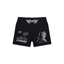 Mental Notes High Rise Yoga Shorts - Goth Cloth Co.260709PODBK1705001