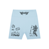Mental Notes High-Waisted Blend Biker Shorts - Goth Cloth Co.gymwear260812PODBK1909016