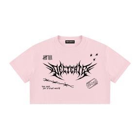 Mental Notes Mineral Wash Crop Top - Goth Cloth Co.260716PODAA1617001
