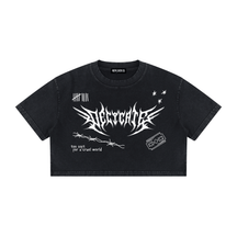 Mental Notes Mineral Wash Crop Top - Goth Cloth Co.260716PODAA1620001