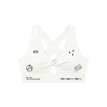 Mental Notes Twist Front Sports Bra - Goth Cloth Co.gymwear260812PODNV1825005