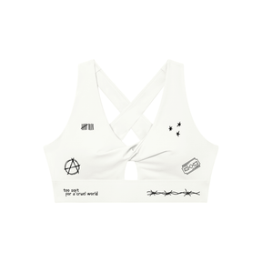 Mental Notes Twist Front Sports Bra - Goth Cloth Co.gymwear260812PODNV1825005