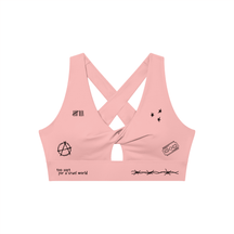 Mental Notes Twist Front Sports Bra - Goth Cloth Co.gymwear260812PODNV1825009