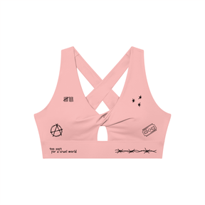 Mental Notes Twist Front Sports Bra - Goth Cloth Co.gymwear260812PODNV1825009