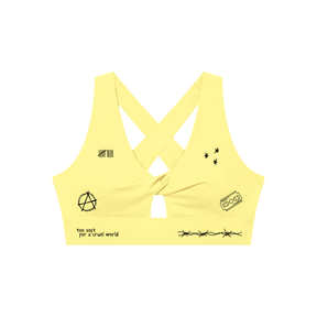 Mental Notes Twist Front Sports Bra - Goth Cloth Co.gymwear260812PODNV1825013