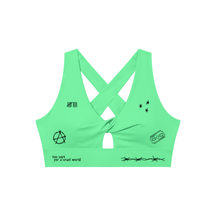 Mental Notes Twist Front Sports Bra - Goth Cloth Co.gymwear260812PODNV1825017
