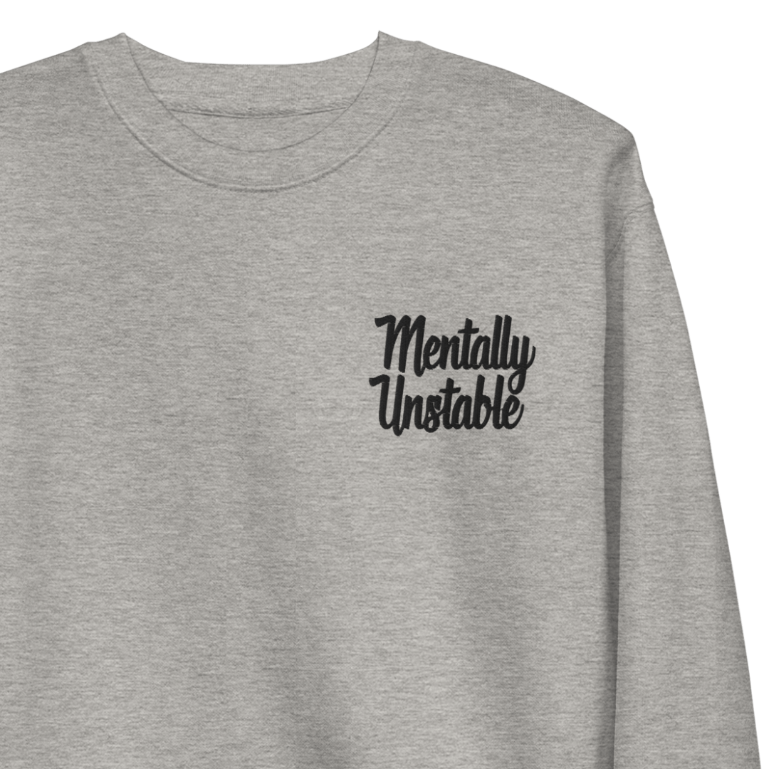 Mentally Unstable Embroidered Sweatshirt - Goth Cloth Co.8489324_11254