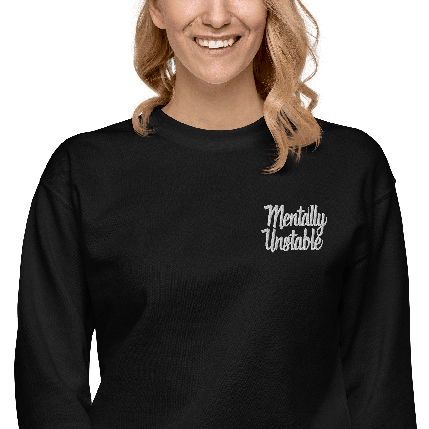 Mentally Unstable Embroidered Sweatshirt - Goth Cloth Co.8489324_11259