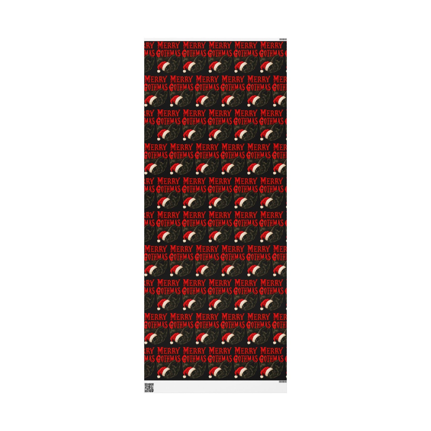 Meowy Gothmas Black Cat Gift Wrap Paper - Goth Cloth Co.Home Decor32715430734403250477