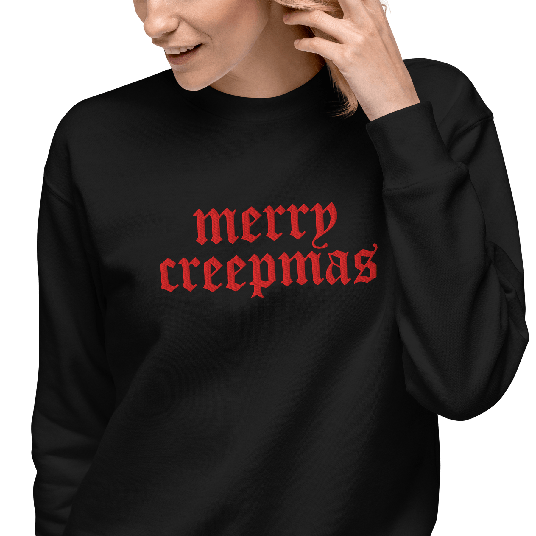 Merry Creepmas Embroidered Unisex Sweatshirt - Goth Cloth Co.8320414_13950